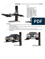 Powerrex BP2700-single-post-parking-lift Catalog