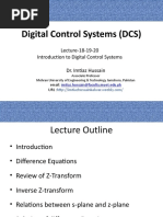 Lecture-18-19-20 Introduction To Digital Control Systems Dr. Imtiaz Hussain