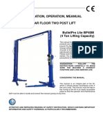 Powerrex BulletPro-BP40M-2-post-clear-floor-lift-4-ton-240V-user-manual