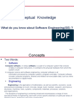 Perceptual Knowledge: What Do You Know About Software Engineering (SE) ?