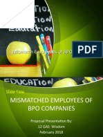 Mismatch Employees of BPO Companies