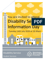 Disability Service Information Day - Invite Update 2020