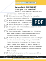 Pre Ramadan Checklist Editable