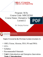 Program: M.SC Course Code: MSCD2360 Course Name: Disruptive Technology Lecture-2