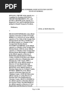 David Shafer Lawsuit Against Georgia Election Results