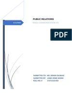 Public Relations: Mass Communication-Vii