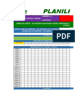 PLAN - STAR - TRIBO DA SORTE - Planilha 21 Dezenas - 20 Jogos LUCRO ACERTANDO 15 NAS 21 ESCOLHAS