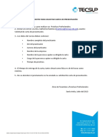 Procedimiento para Solicitar Carta de Presentación PDF