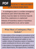 Contingency Measures and Procedures