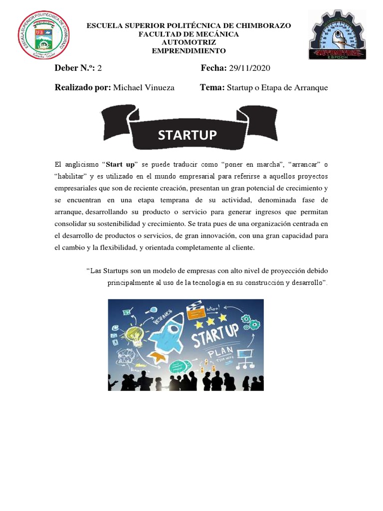 Etapas de una Startup y su Análisis | PDF | Empresa de inicio ...