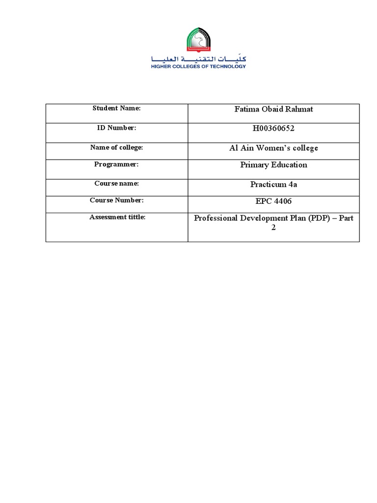 Professional Development Plan Overview | PDF | Cognition | Behavior ...