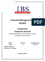 Financial Management - I SLFI501: Assignment