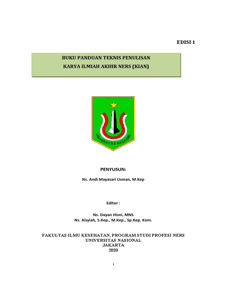 Panduan Penyusunan Karya Ilmiah Akhir Ners Kian Pdf