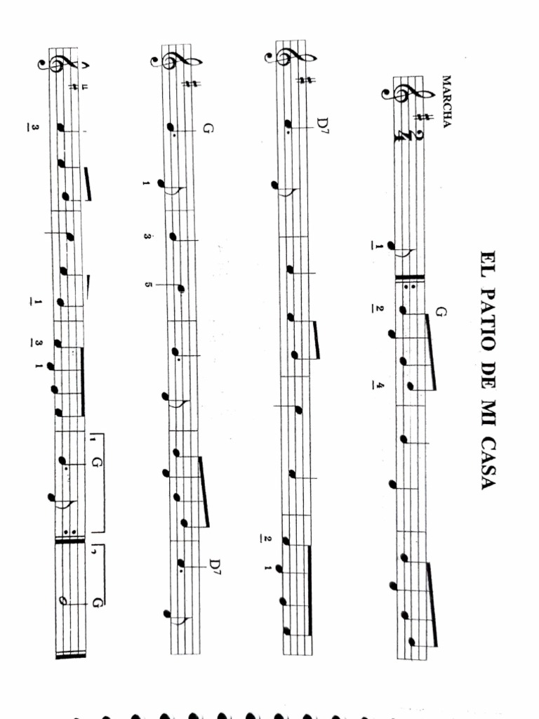 El Patio de Mi Casa Partitura PDF | PDF