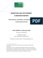 Marketing and The Internet: A Research Review: Patrick Barwise, Anita Elberse, and Kathy Hammond London Business School