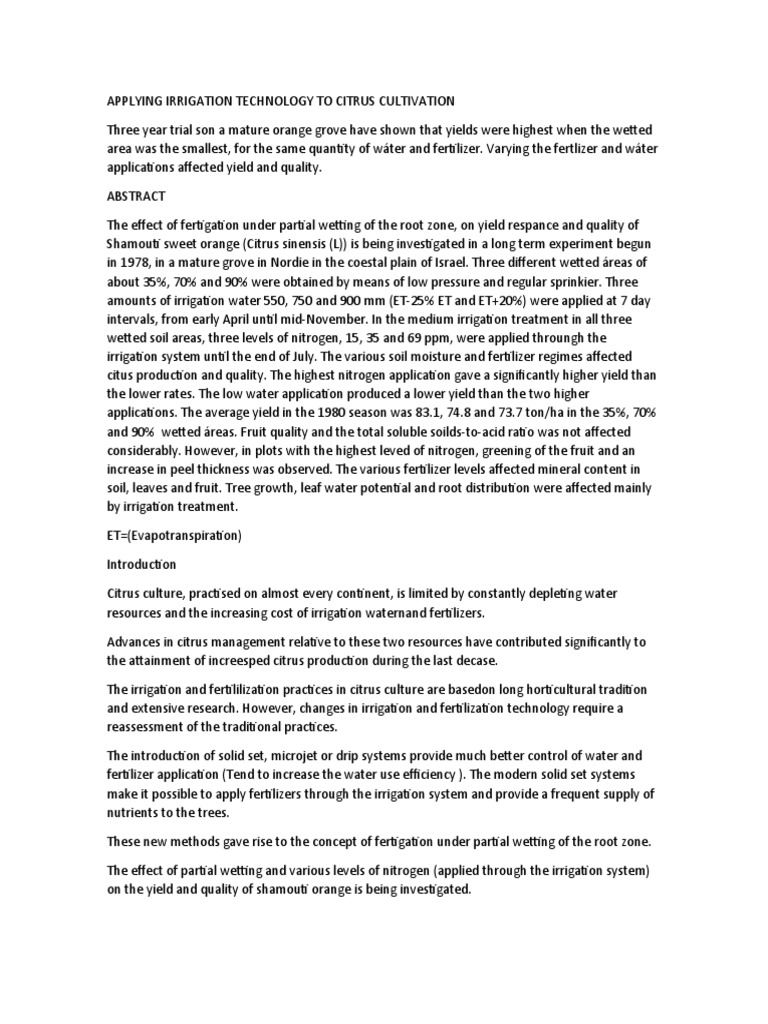 amigos irrigation supply on Applying Irrigation Technology To Citrus Cultivation Citrus Fertilizer