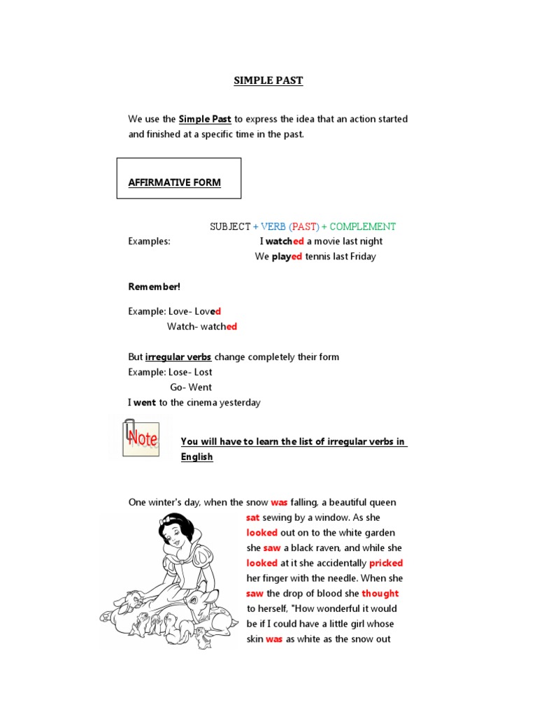 Simple Past Tense Guide | PDF | Linguistics | Grammar