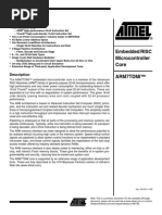 Embedded RISC Microcontroller Core Arm7Tdmi™: Features