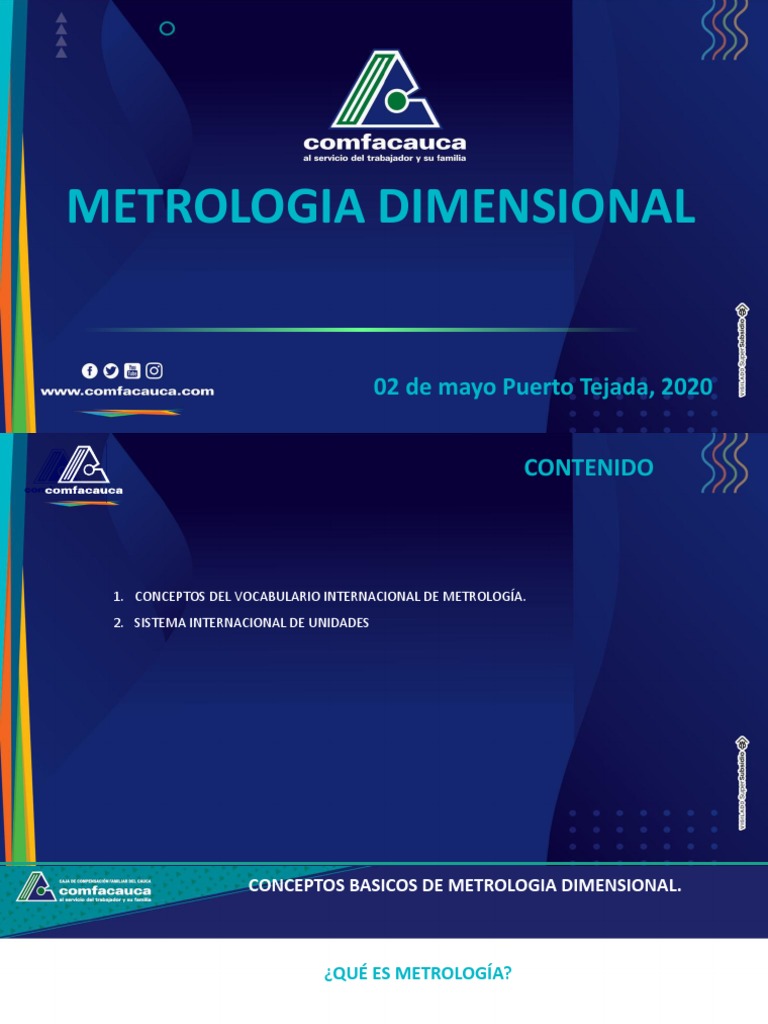Presentacion Conceptos de Metrologia | PDF | Metrología | Medición