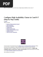 Configure High Availability Cluster in Centos 7 (Step by Step Guide)