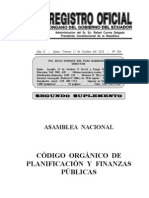 Código de Planificación y Finanzas Públicas