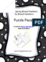 Puzzle Pieces: Multiplying Mixed Numbers by Mixed Numbers