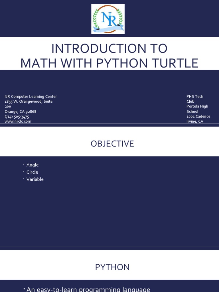Python&Turtle Programming | PDF | Angle | Variable (Mathematics)