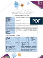 Guía de Actividades y Rúbrica de Evaluación - Actividad 3 - Informe de Observación