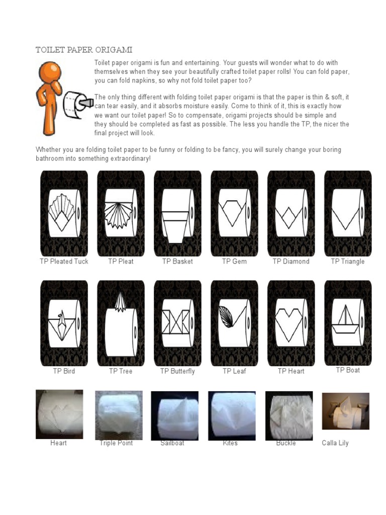 Toilet Paper Origami PDF Origami Paper