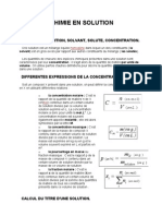 chimie en solution