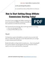 How To Start Getting Cheap Affiliate Commissions Starting Today!