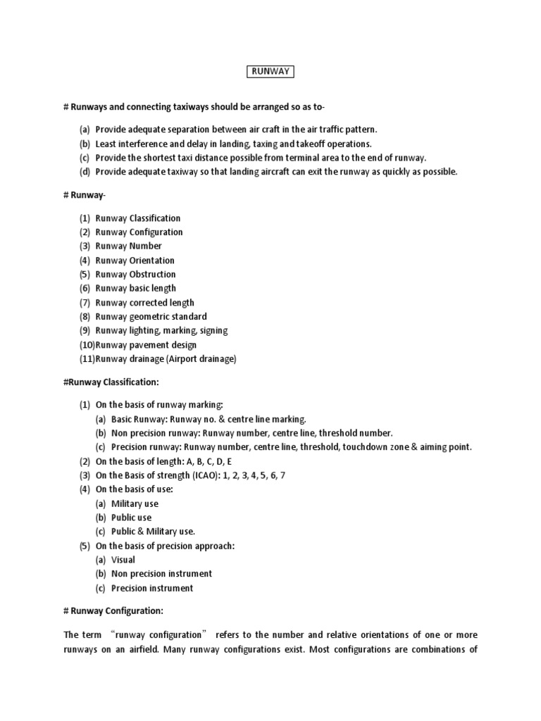 Runway Design and Orientation | PDF | Runway | Takeoff