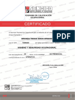 Certificado de Seguridad y Salud en El Trabajo Simon Miranda