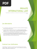 Private International Law: United Nations Convention On Contracts For International Sale of Goods (CISG)