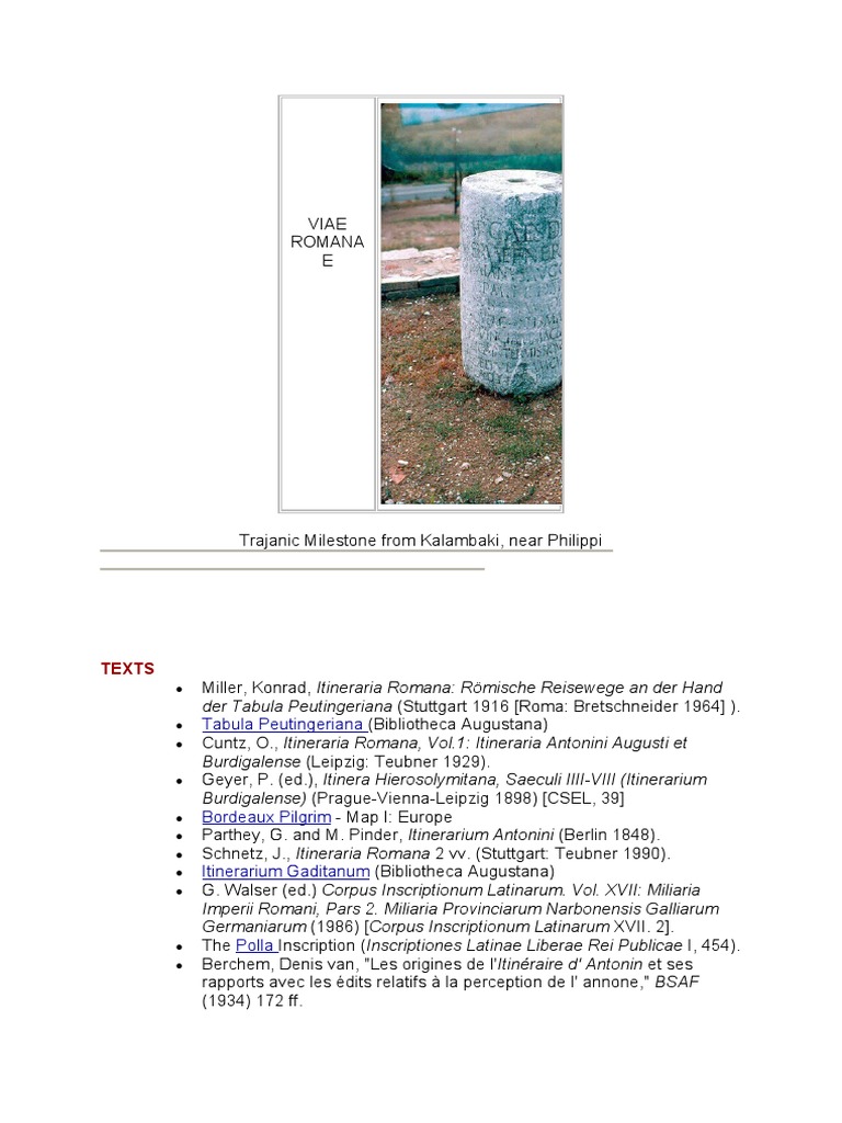 Viae Romanae | PDF | Rome antique | Europe antique