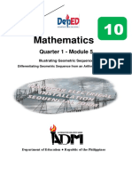 Math10 - Q1 - Mod5 - Illustrating - Geometric - Sequence - Week 4