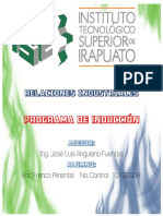 Relacion Industrial PROGRAMA DE INDUCCION PDF