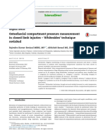 Osteofascial Compartment Pressure Measurement in Closed Limb Injuries - Whitesides' Technique Revisited