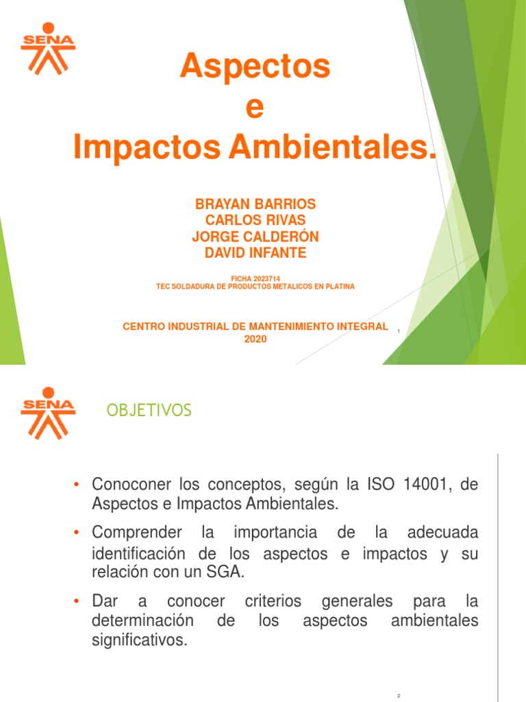 Aspectos e Impactos Ambientales ISO 14001 | PDF | Entorno natural | Agua