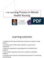 The Nursing Process in Mental Health Nursing