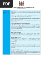 Ministry of Health and Medical Services: 1. Prior To Departure For Fiji