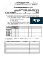 Acta de Acuerdo de Horario