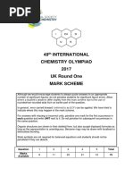 Uk Chemistry Olympiad Round 1 Mark Scheme 2017