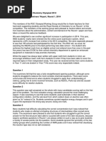 UK Chemistry Olympiad 2014 Examiners ' Report, Round 1, 2014