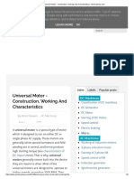 Universal Motor - Construction, Working and Characteristics
