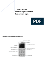 Vtelca S188 Teléfono Móvil Digital CDMA 1X Guía de Inicio Rápido