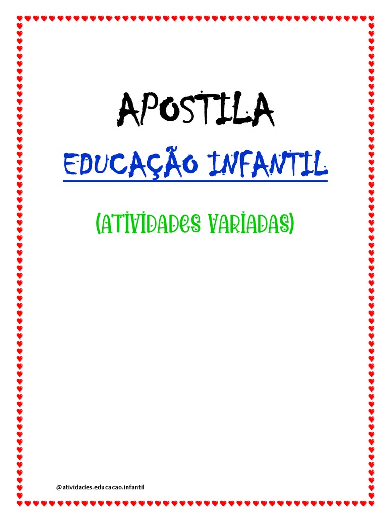 Apostila de Atividades para Educação Infantil | PDF | Esportes e Recreação