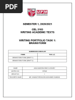 SEMESTER 1, 2020/2021 CEL 2103 Writing Academic Texts: Submission Checklist Items Tick (