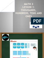 Math 3 Lesson 1: Thousands, Hundreds, Tens and Ones: Prepared By: Tr. Thelma