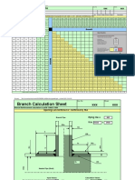 Branch Calculation Table: XXX XXX